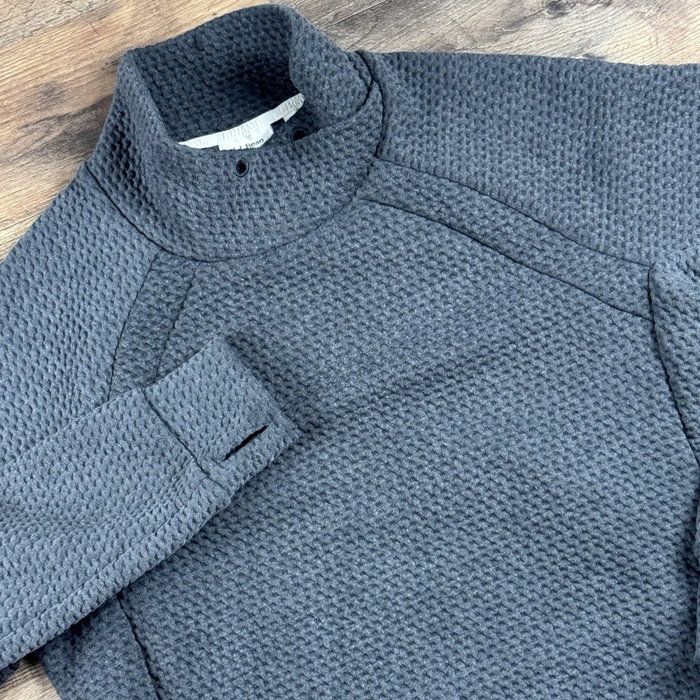 L.L.BEAN Ridgeknit Gray Pullover Patterned Sweatshirt Women's Size M 520418